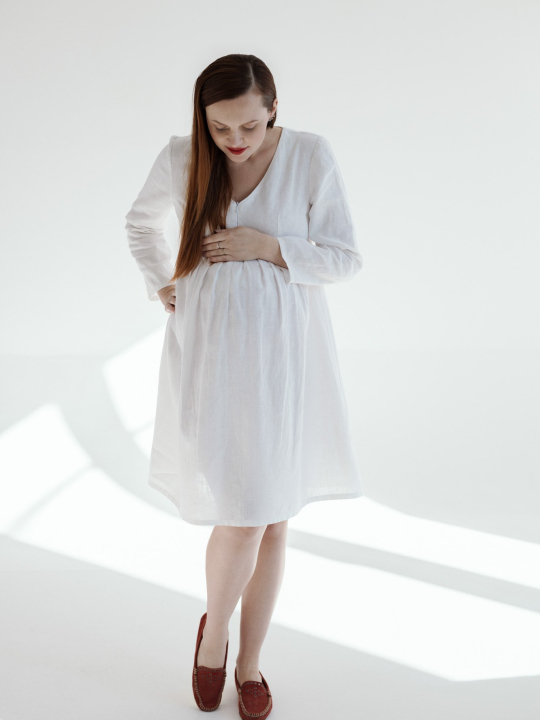 The Maternity Linen Dress S