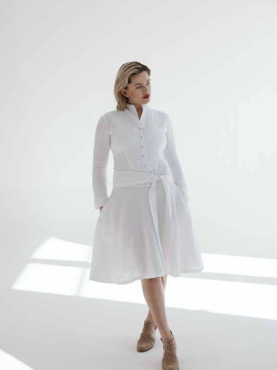 The Alexis High-Collar Dress in Summer L