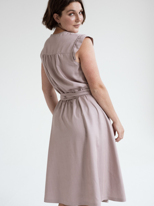 The Wrap Dress -  Old Pink M