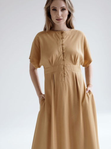 The Long Button-Up dress - Sandy